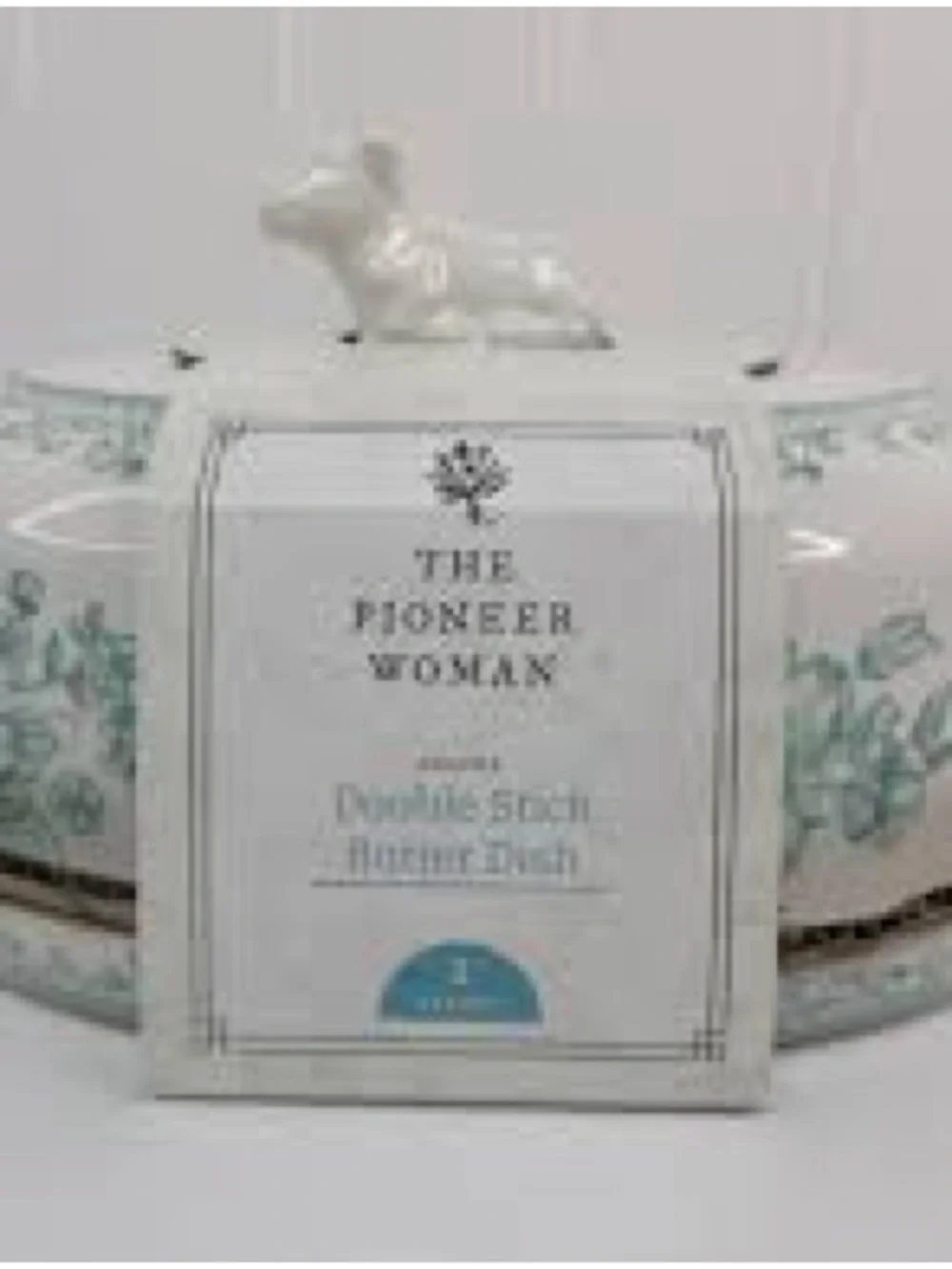 Pioneer Woman  The Pioneer Woman Agatha Stoneware Double Stick Green Butter Dish